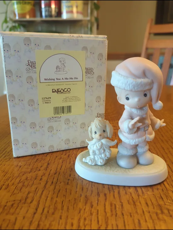 Precious Moments Wishing You A Ho Ho Ho Christmas 1992 Figurine 527629