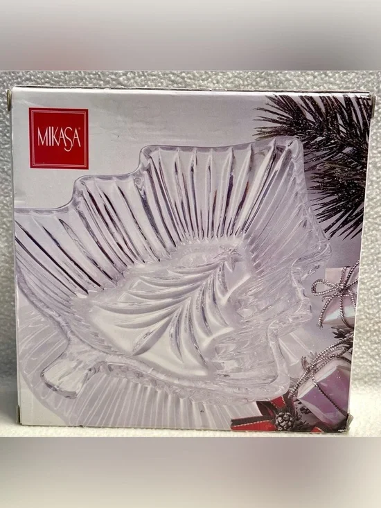 Mikasa Clear Glass Tree-Shaped Serving Bowl