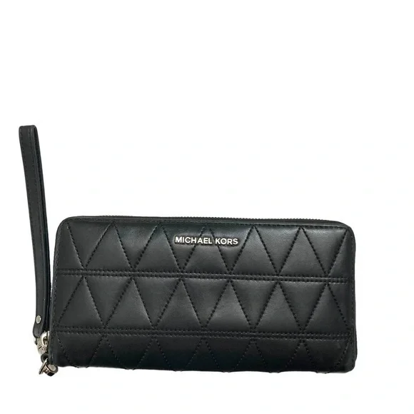 Michael Kors quilted zipper clutch bag