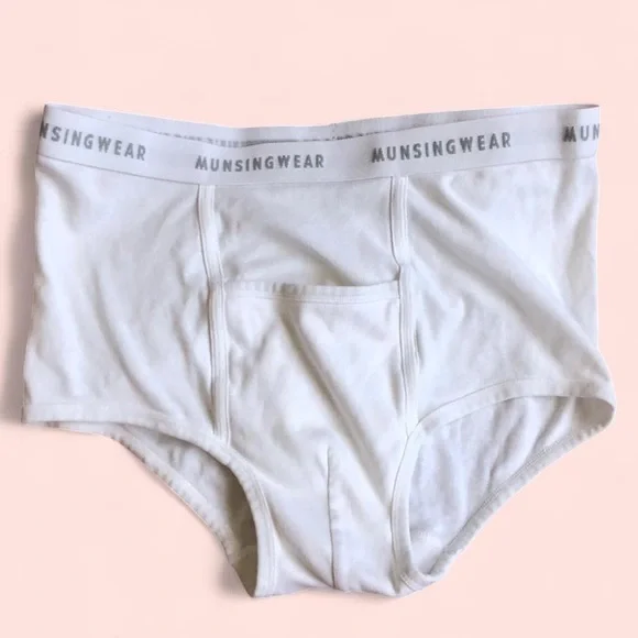 Musingwear Kangaroo Pouch Full Rise 100% Combed Cotton Sz 36 Briefs White