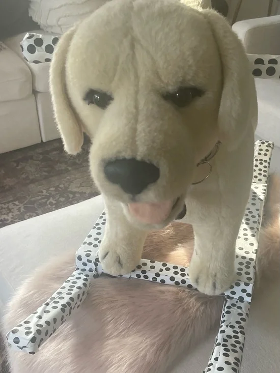 Plush Cream Dog Toy - Plush Pet Companion