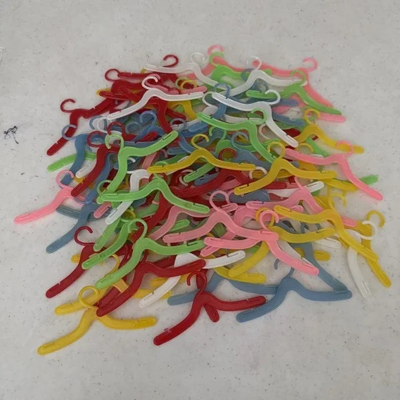Lot‎ of 100 + Vintage 1960's 1970's Barbie Doll Clothing Plastic Hangers