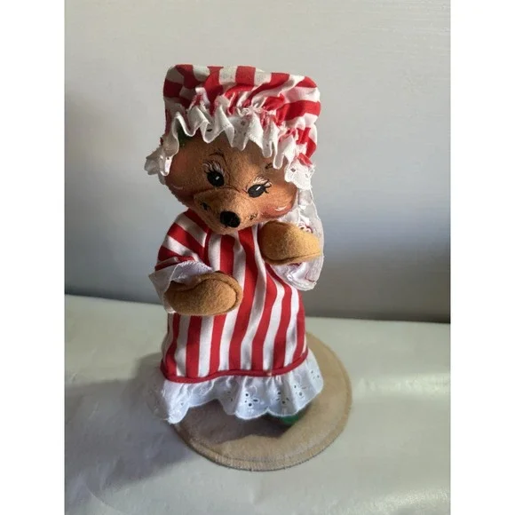 Vintage‎ 1992 Annalee Dolls Christmas Bear In Nightgown And Cap 12