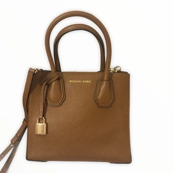 Michael Kors brown leather mini convertible bag