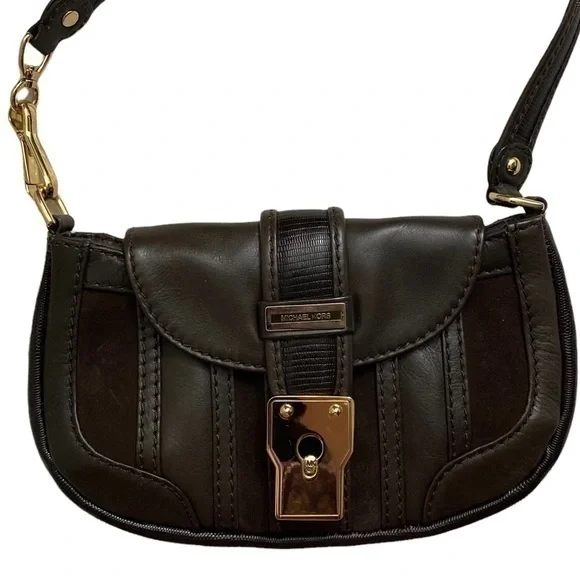 Michael Kors brown leather mini bag