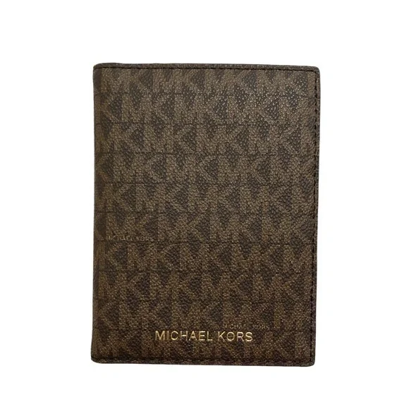 Michael kors brown khaki passport cover