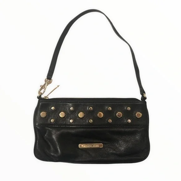 Michael kors leather studded mini bag wristlet