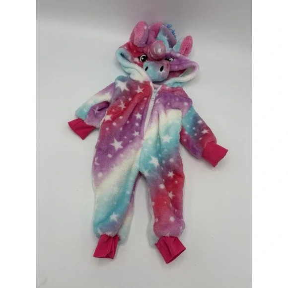 Footed‎ Pajama Unicorn Outfit For Dolls Medium 14-18