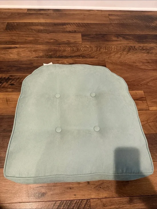 Pier 1 imports Light Aqua Tufted Seat Cushion. Like new