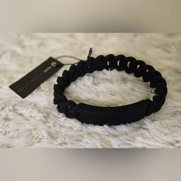 Marc By Marc Jacobs Black Silicone Spiral Bracelet NWT