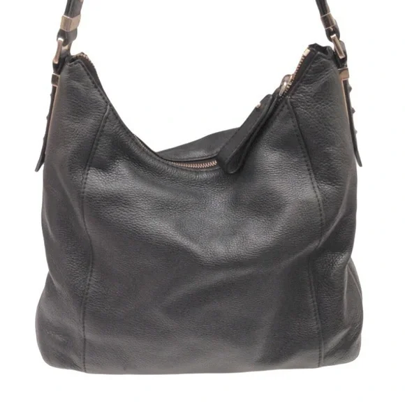 Michael Kors soft black leather shoulder bag