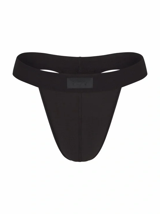 SKIMS Men's Black Cotton Thong Underwear