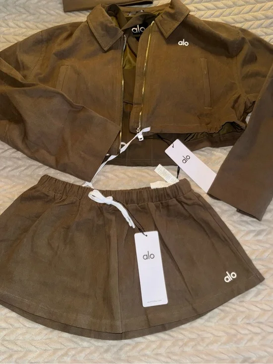 ALO Yoga Brown Mini Skirt
