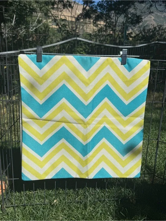 Accent Pillow Covers in Turquoise and Lime, set of 4
