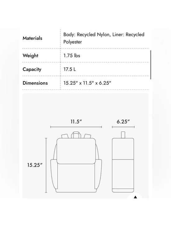 Calpak Oatmeal Diaper/Laptop/Travel Backpack