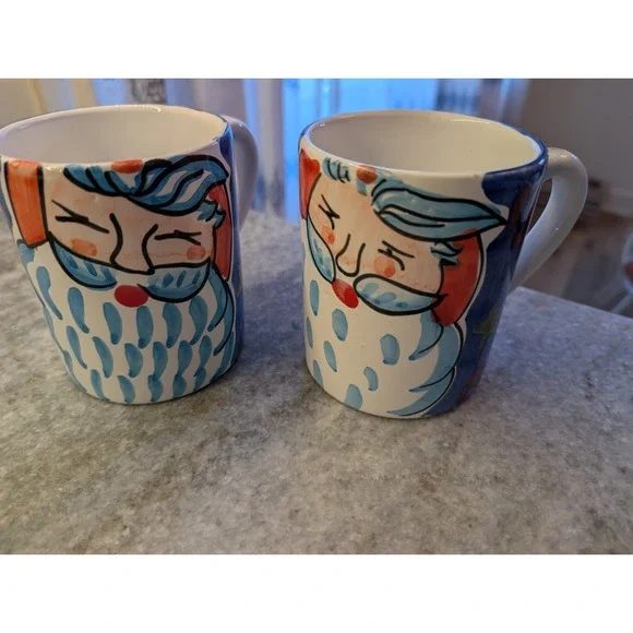 Made In Italy Santa Mug Set, Made Exclusively For Pier‎ One Imports