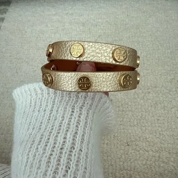 Tory Burch Double Wrap Gold Bracelet