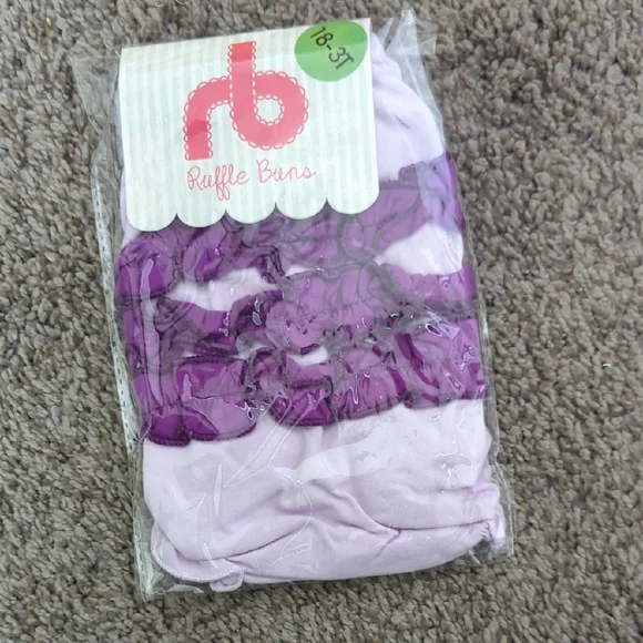 Ruffle Buns Toddler Girl's Purple Diaper Cover 18‎ Months to 3T