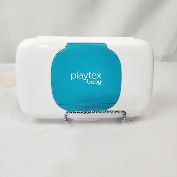 Playtex Baby Empty Baby Wipes Travel Size Dispenser Refillable Case Teal White