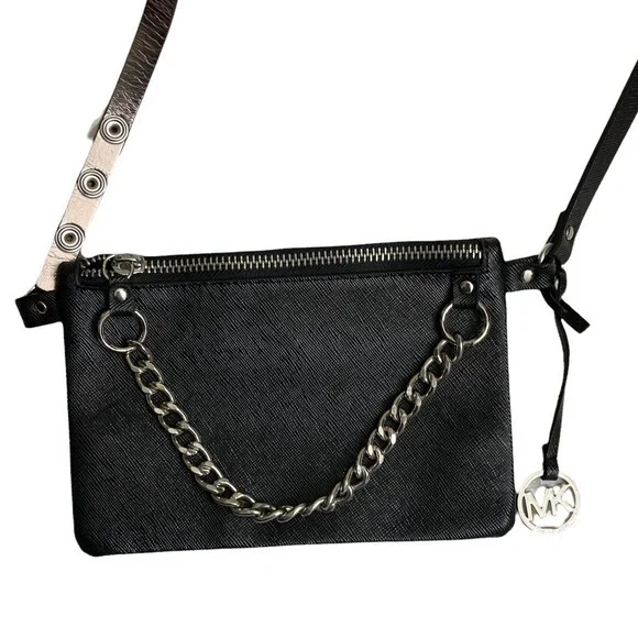 Michael kors belt black and silver belt bag Fanny pack