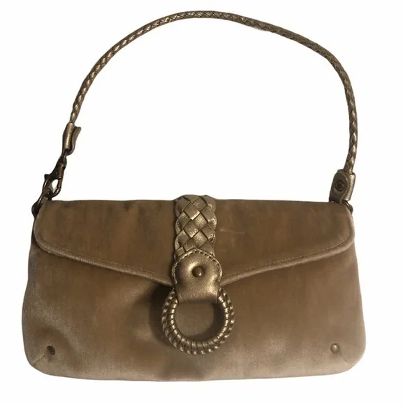 Michael kors tan velour mini bag