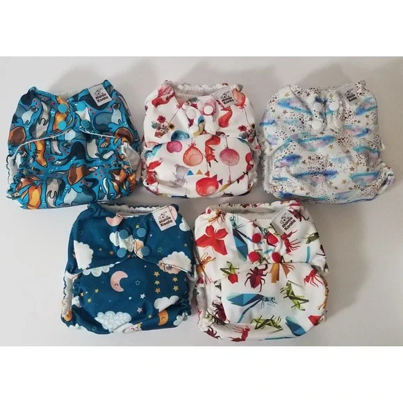 5-Mama Koala Stay Dry Pocket Diapers ONE SIZE‎ Unisex Baby NEW