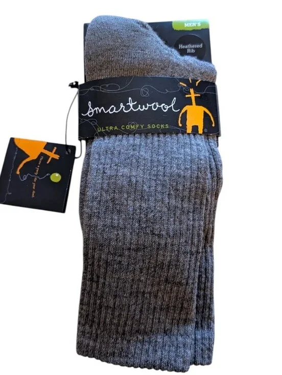 SMARTWOOL Men's Heathered Rib Sock LARGE