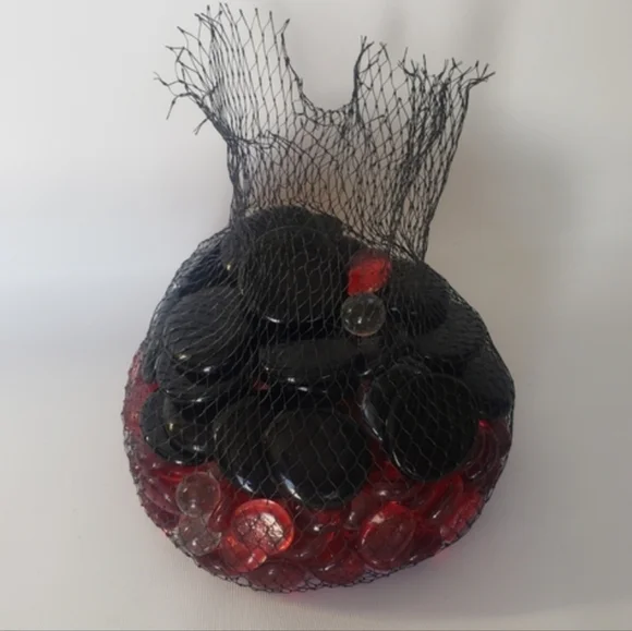 Black and Red Decorative Stones