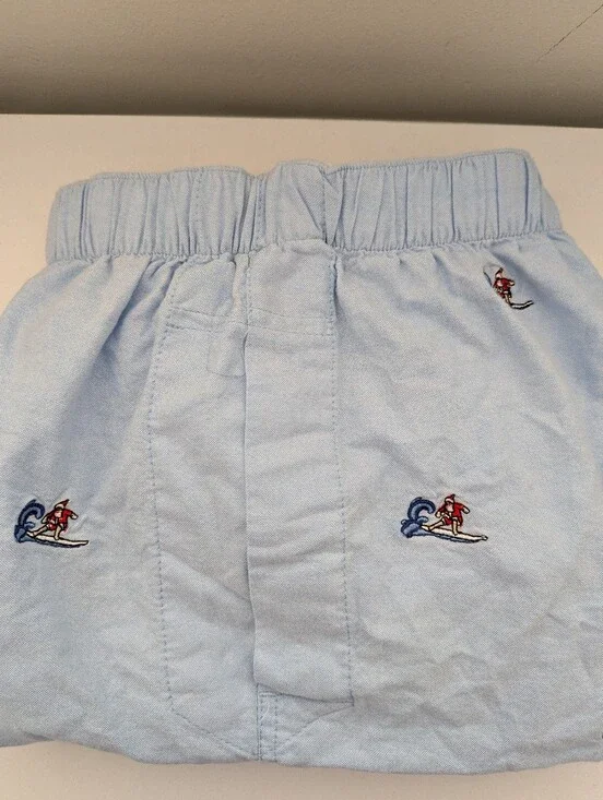 Castaway Nantucket Island Santa Surfing Embroidered Boxers XL