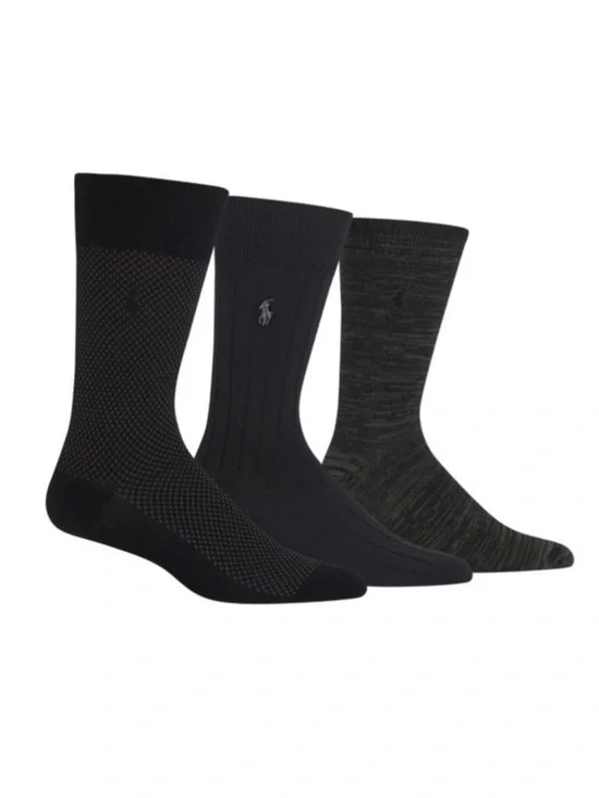 NWT. POLO RALPH LAUREN Men’s Assorted 6 Pack Bird's Eye Socks