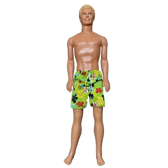 Vintage SUN SENSATION KEN BARBIE Doll‎ Swim Trunks Mattel 1991