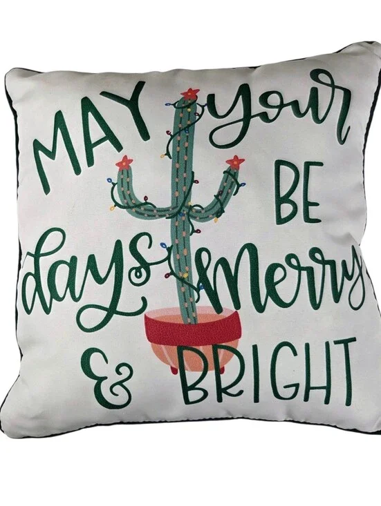 🔥4/$20 Cactus Christmas Throw Pillow -15