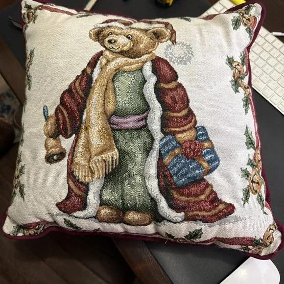 Christmas Teddy Bear Pillow Decorative Tapestry 12