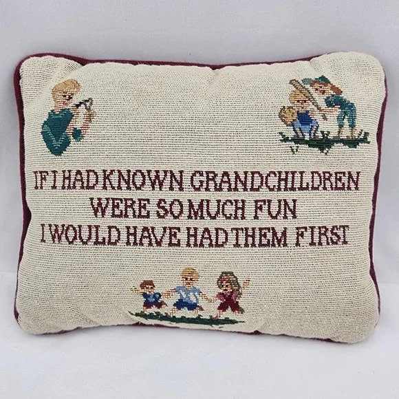 Vtg Tapestry‎ Pillow 