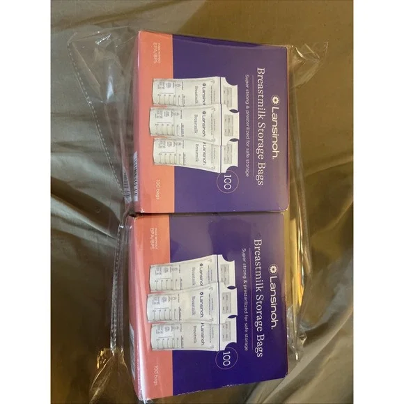 Lansinoh Breastmilk‎ Storage Bags 100 Count 6oz Milk Bags BPA BPS Free NEW! TWO