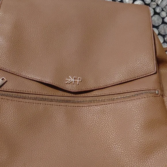 Freshly Picked Tan Leather Baby Bag Backpack