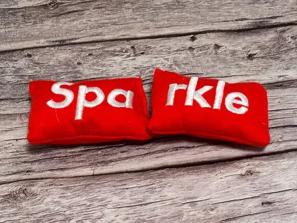 Rainbow High Doll House Red & White Sparkle Pillows Replacement