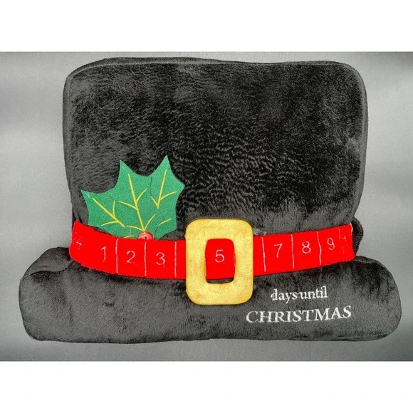 Christmas Advent Calendar Plush Pillow Frosty the Snowman Top Hat Countdown 16