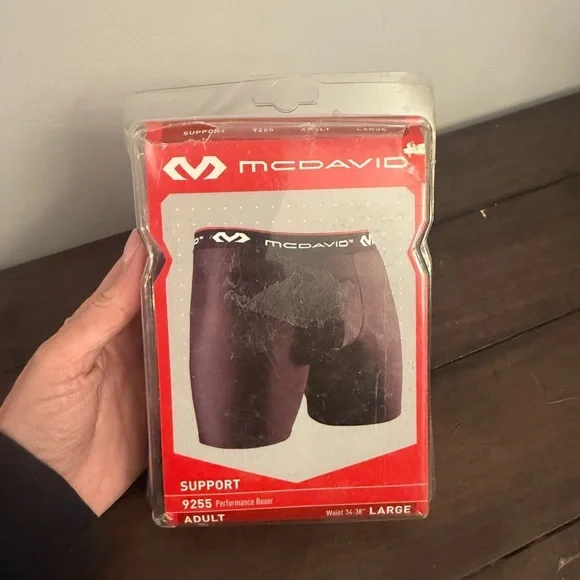 McDavid 9255 Performance Boxer Support Compression Shorts Black Large NIP