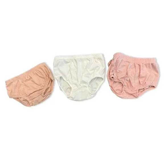 3 Pack Diaper Covers / Bloomers for Baby Girl (3 sizes)