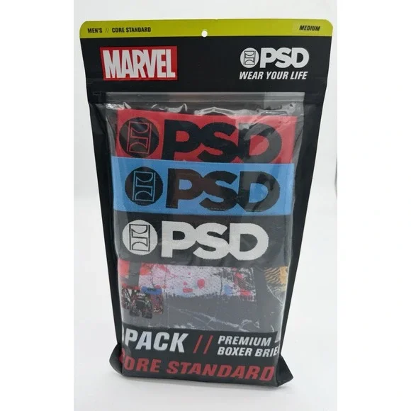 Size Medium - PSD 3-Pack Marvel Spiderman Men's Boxer Briefs (32-34) 424180414