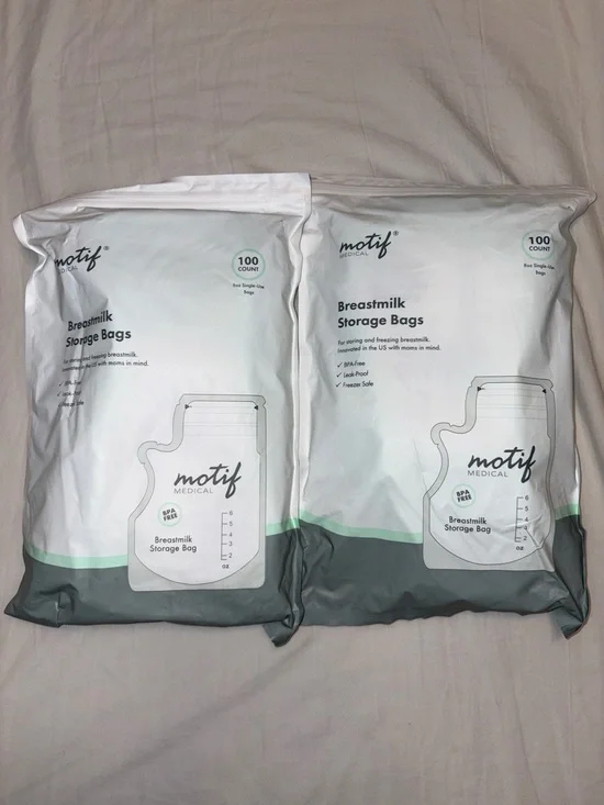 Motif Medical White Breastmilk Storage Bags - 100 Count