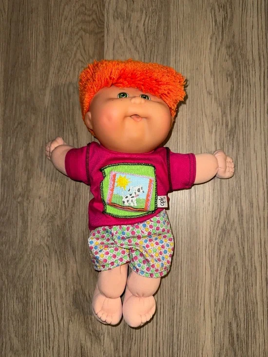 Vintage 90s Cabbage Patch‎ Kids Doll Orange Hair Soft Body Collectible Nostalgia