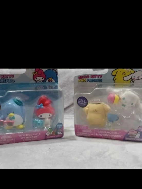 Sanrio Hello Kitty & Friends Mini Figure Set - Blue, Red, Yellow, White