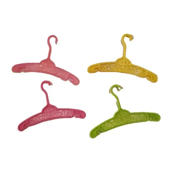 Lot of 4 Vintage Mattel Barbie Doll‎ Clothes Filigree Hangers Set Lot