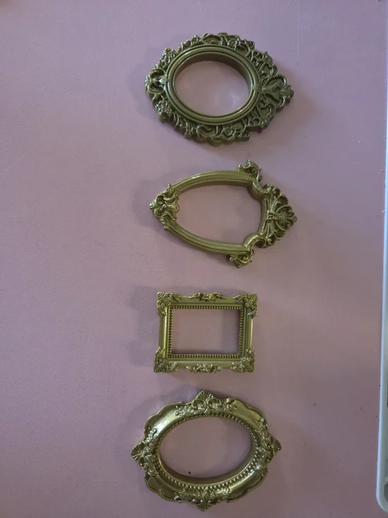 Ornate Gold Decorative Mini Frames - Set of 10