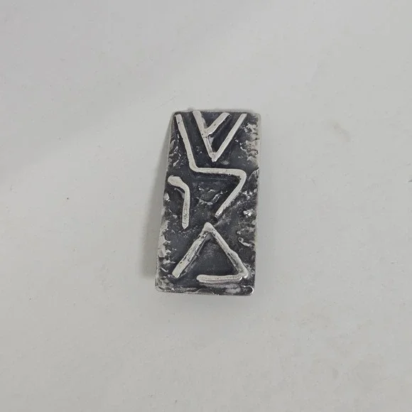 K. Pfeffermann Sterling Silver Brutalist‎ Brooch Pendant Israel Modernist 15.5g