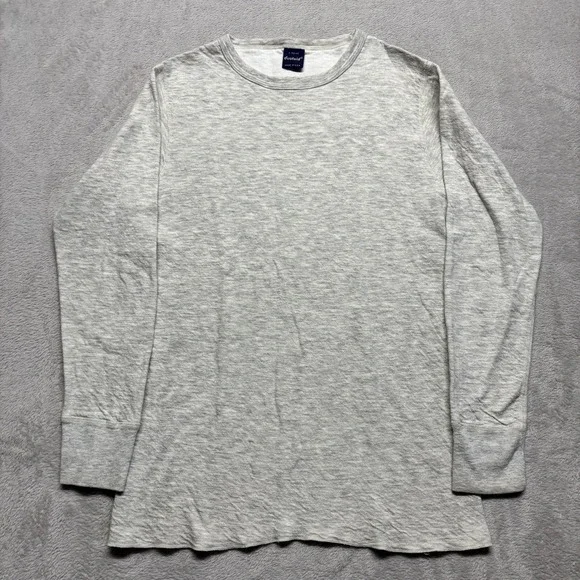VTG Duofold Thermal Base Layer Shirt Heather Gray USA Mens L 42-44 Wool Blend