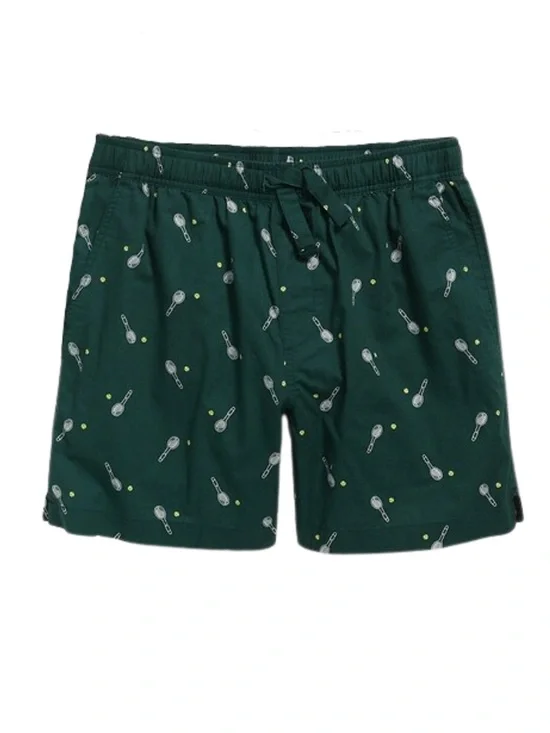NWOT Old Navy Tennis Print Forest Green Pajama Shorts