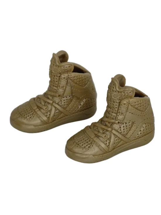 Vintage Mattel Ken Doll Metallic Gold High-Top Sneakers Shoes for 12